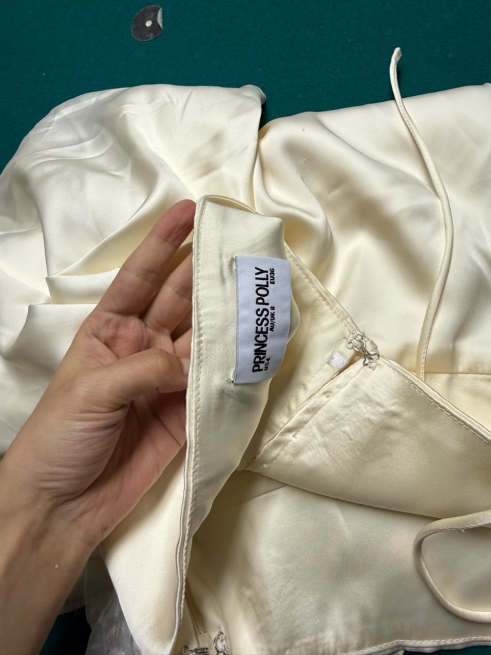 Princess Polly Rosemead Layered Asymmetric Satin Skirt - Picture 4 of 4